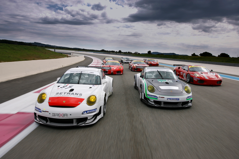 Illustration for article titled 2009 FIA GT Racers Trot Out For Spring Testing In France